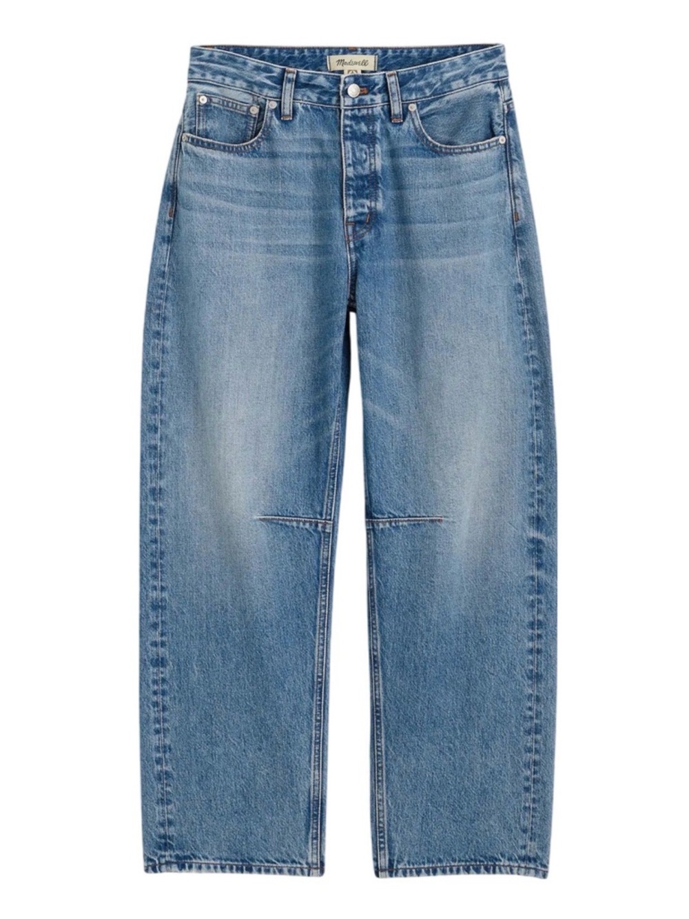 Madewell The Curvy Darted Barrel-Leg Jean in Dobbins Wash